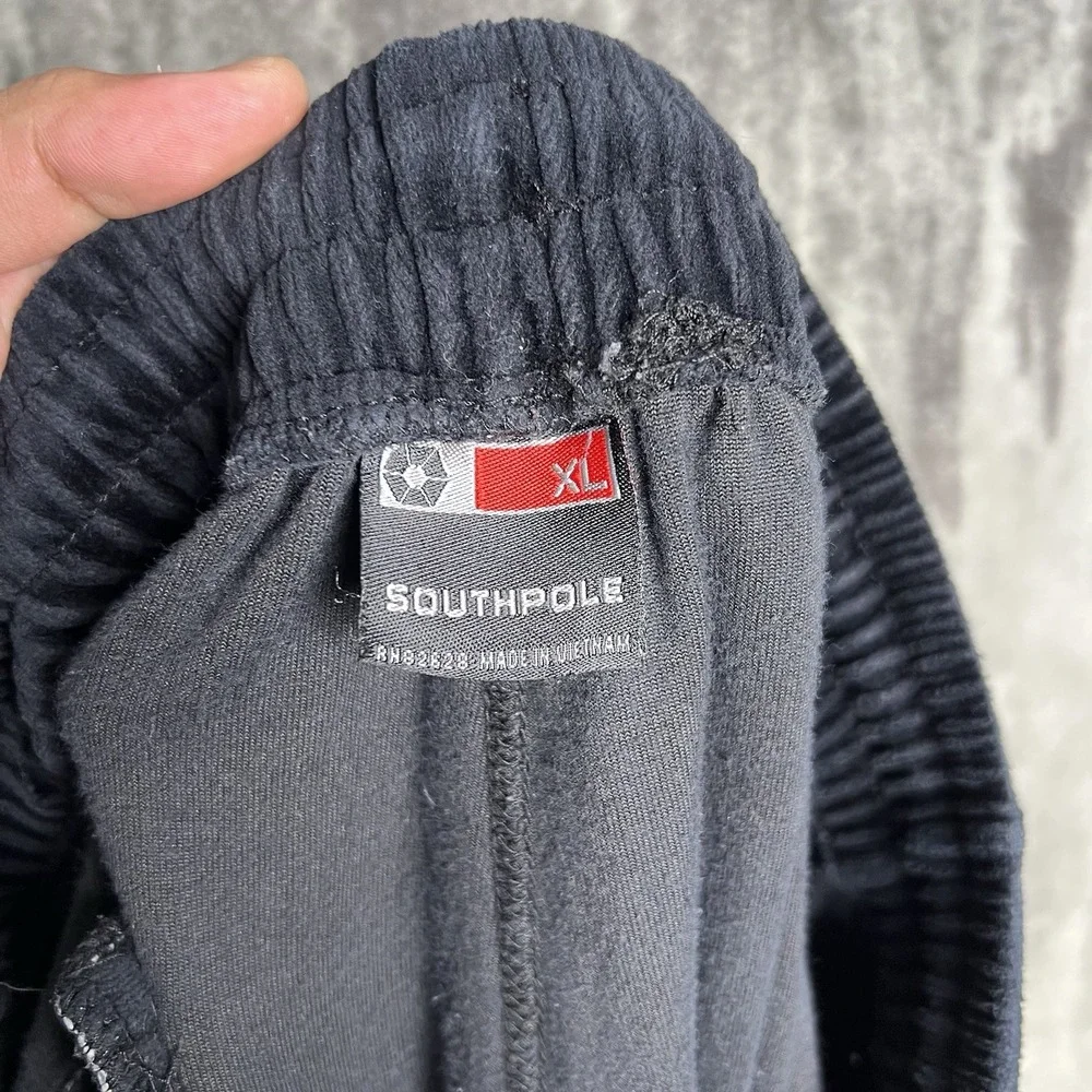 Southpole Vintage Y2K Velour Sweatpants XL Drawstring Elastic Waist Pockets - Picture 9 of 9
